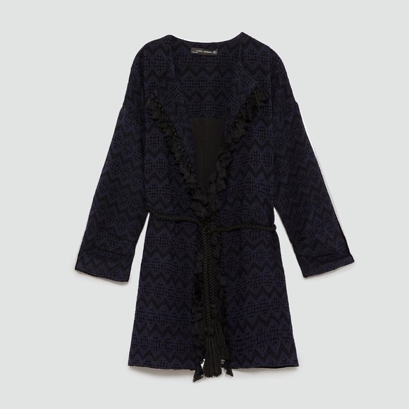ZARA Jacquard Tassel Jacket - Picture 3 of 5